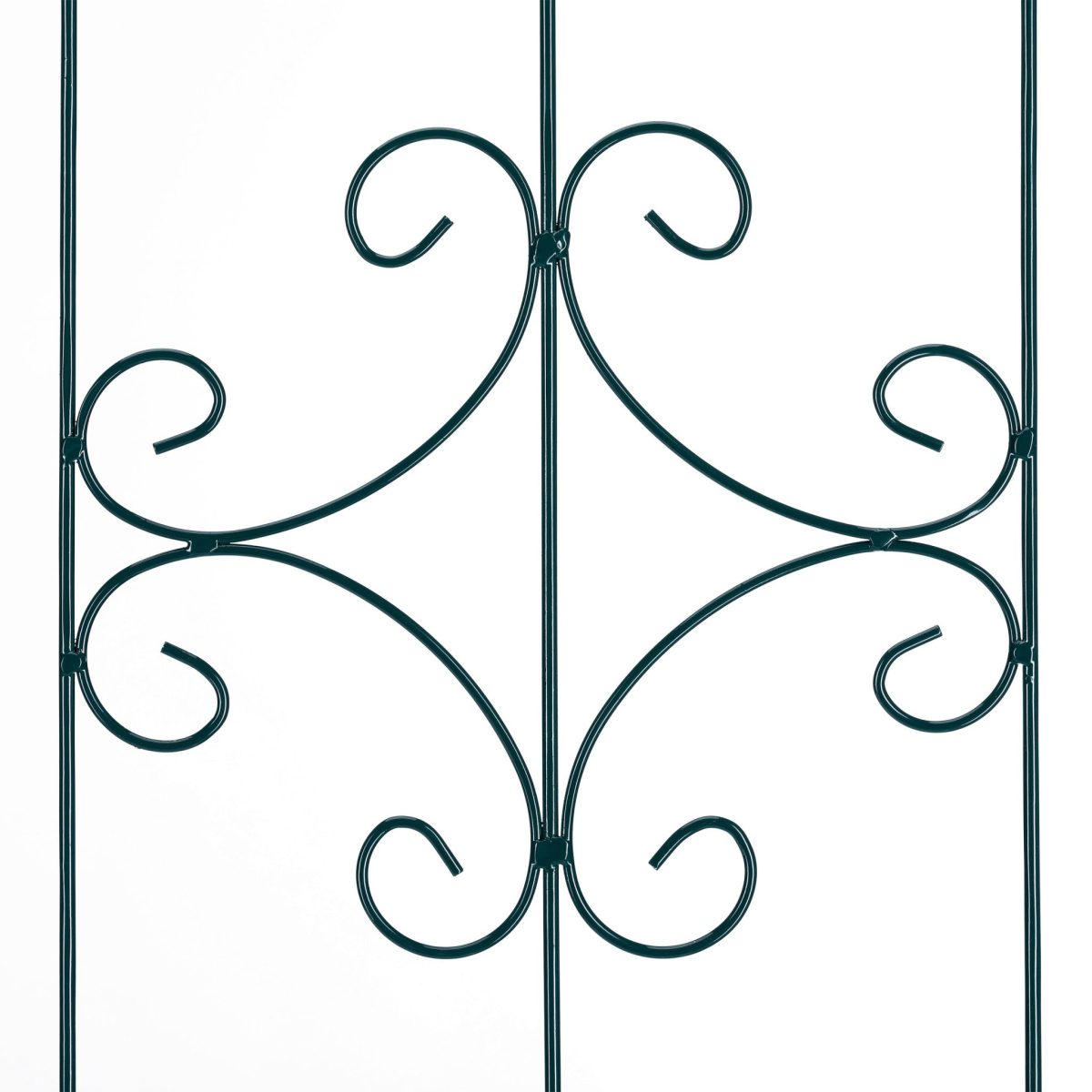 Set 2 arcade metalice de gradina pentru flori cataratoare, verde inchis, 180 x 50 cm, model D - imagine 5