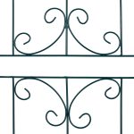 Set 2 arcade metalice de gradina pentru flori cataratoare, verde inchis, 180 x 50 cm, model E - imagine 5