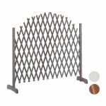 Spalier extensibil pentru flori cataratoare, lemn, Relaxdays, H 98-108cm, L 37-200cm, gri