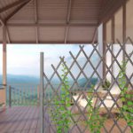 Spalier extensibil pentru flori cataratoare, lemn, Relaxdays, H 98-108cm, L 37-200cm, gri - imagine 2