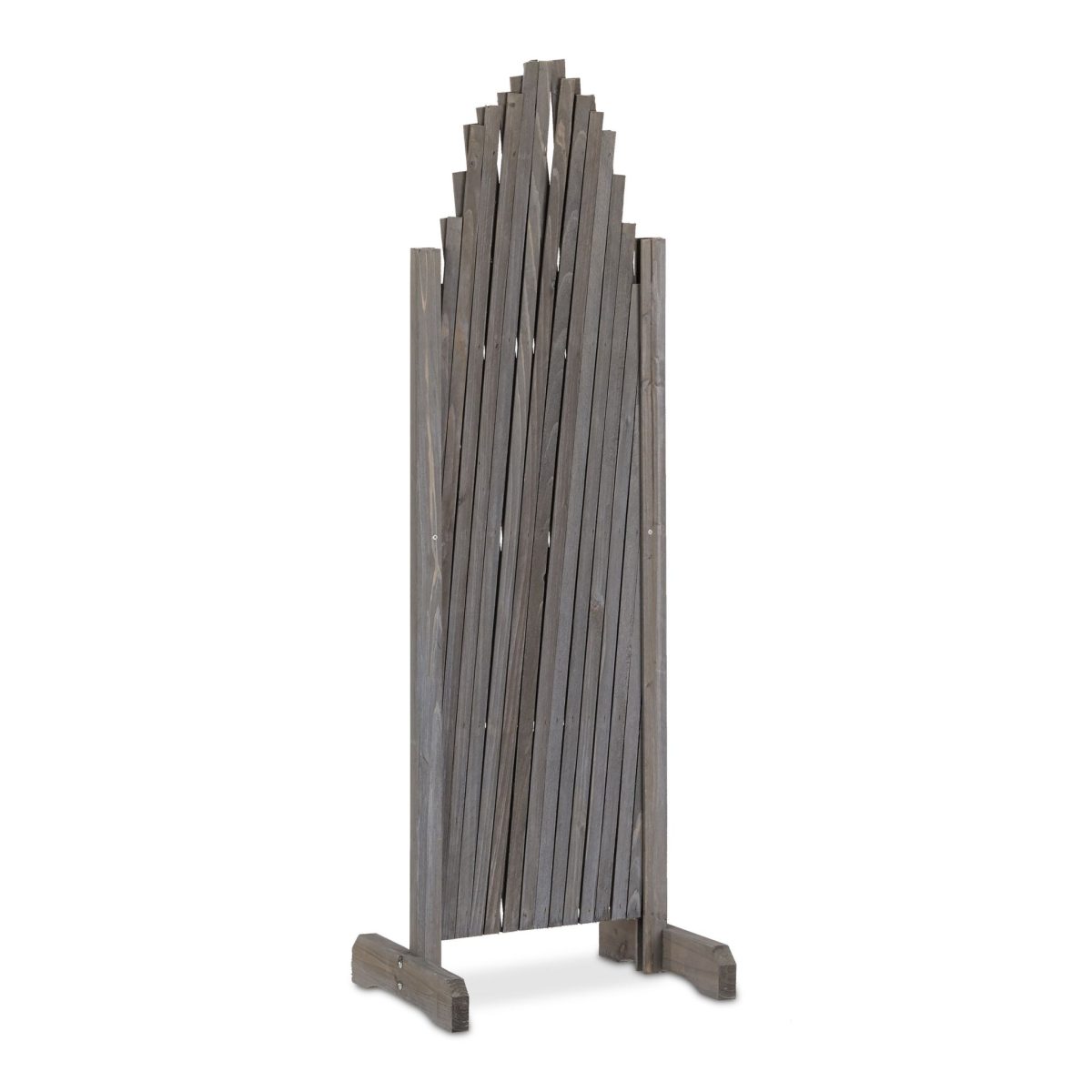 Spalier extensibil pentru flori cataratoare, lemn, Relaxdays, H 98-108cm, L 37-200cm, gri - imagine 5