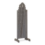 Spalier extensibil pentru flori cataratoare, lemn, Relaxdays, H 98-108cm, L 37-200cm, gri - imagine 5