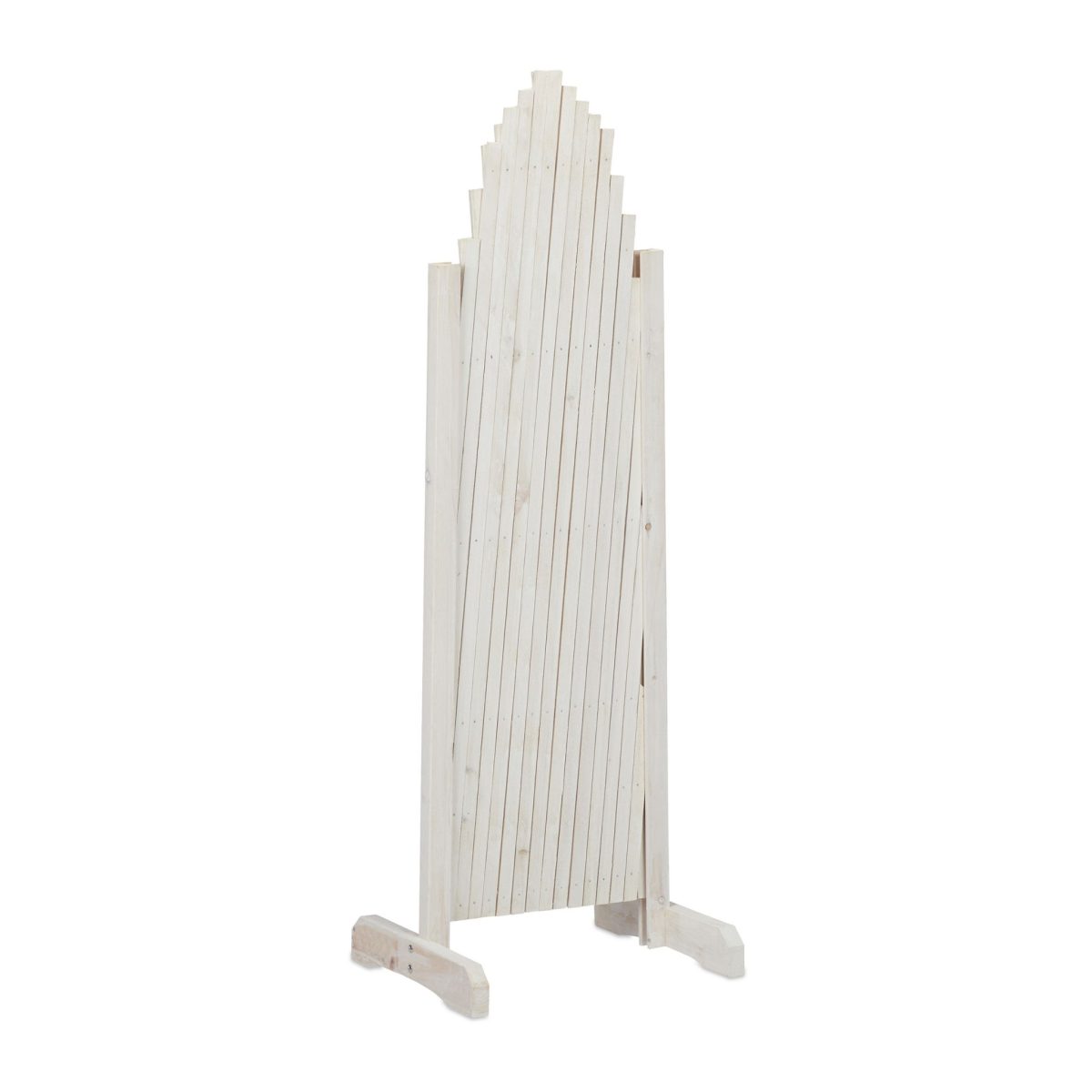 Spalier extensibil pentru flori cataratoare, lemn, H 98-108cm, L 37-200cm, Relaxdays, alb - imagine 4