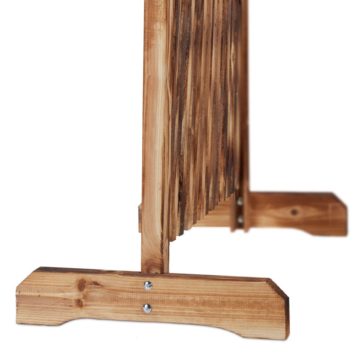 Spalier extensibil pentru flori cataratoare, lemn, Relaxdays, H 98-108 cm, L 37-200 cm, maro deschis - imagine 5