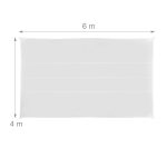 Copertina/prelata dreptunghiulara, dimensiuni 4x6m, protectie UV 30+, alb, Relaxdays - imagine 3
