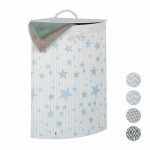 Cos rufe de colt, 60 l, bambus, model stele, 65,5 x 49,5 x 37 cm
