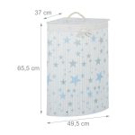 Cos rufe de colt, 60 l, bambus, model stele, 65,5 x 49,5 x 37 cm - imagine 3