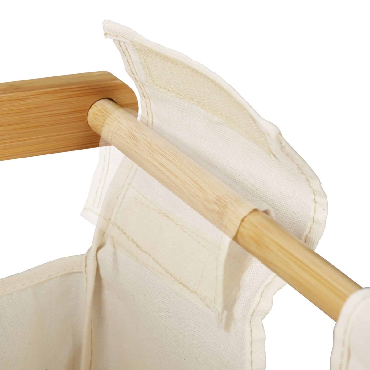 Cos de rufe cu 2 compartimente si raft pentru depozitare, Relaxdays, capacitate 30 l fiecare compartiment, 73 x 63,5 x 33 cm - imagine 8