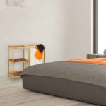 Raft de baie cu cos de rufe textil, 44 l, bambus/MDF, 65 x 68 x 33 cm - imagine 5