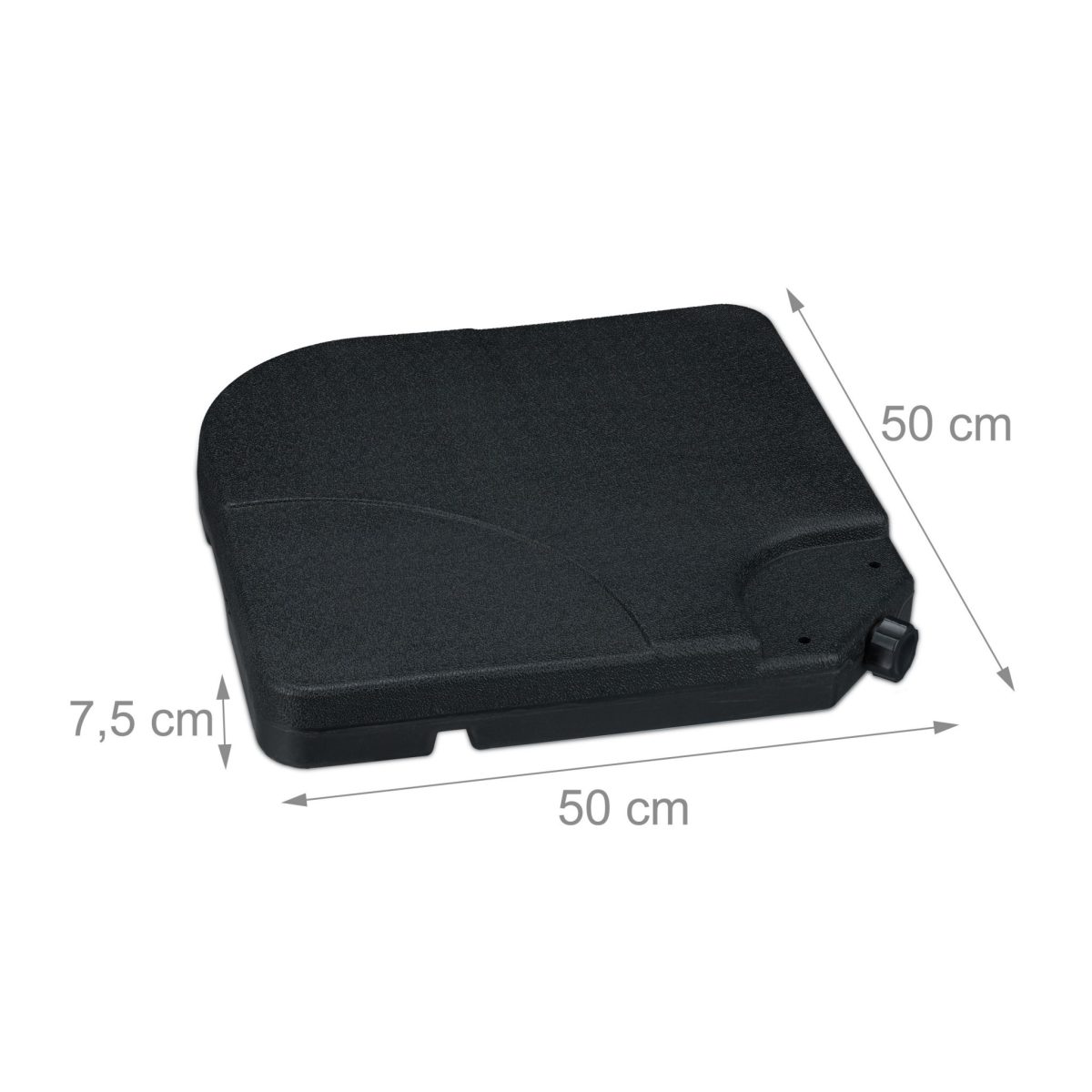 Suport Greutati pentru sustinere umbrela, din 4 placi,120kg umplere cu apa sau nisip, plastic - imagine 4