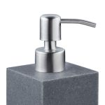 Dispenser sapun lichid, polirasina, cap pompa din inox, gri, 300 ml, 17,5 x 7 x 8 cm - imagine 5