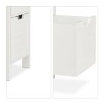 Dulap pentru baie, 3 rafturi deschise, 2 sertare, MDF, alb, 144 x 30 x 30 cm - imagine 6