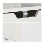 Dulap pentru baie, 3 rafturi deschise, 2 sertare, MDF, alb, 144 x 30 x 30 cm - imagine 8