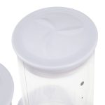 Dozator cereale Relaxdays, 2 recipiente ABS, alb/transparent, 29x15x32 cm - imagine 8