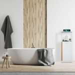 Raft pentru baie cu cos de rufe textil, MDF, 98 x 36 x 30 cm - imagine 6