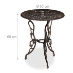 Set masa cu scaune, design vintage cu decoratiuni florale, aluminiu,Kraftpunkt - imagine 5