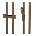 Gard de gradina decorativ, din otel, 3 piese, 98,5 x 185 x 2,5 cm, bronz - imagine 6