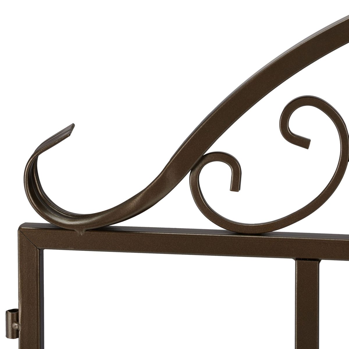 Gard de gradina decorativ, din otel, 3 piese, 98,5 x 185 x 2,5 cm, bronz - imagine 8