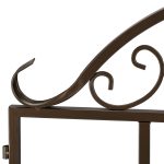 Gard de gradina decorativ, din otel, 3 piese, 98,5 x 185 x 2,5 cm, bronz - imagine 8