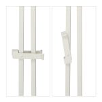 Gard de gradina decorativ alb, din otel, 3 piese, 98,5 x 185 x 2,5 cm - imagine 6