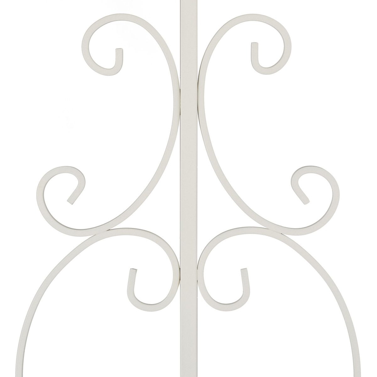 Gard de gradina decorativ alb, din otel, 3 piese, 98,5 x 185 x 2,5 cm - imagine 7