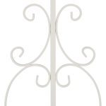 Gard de gradina decorativ alb, din otel, 3 piese, 98,5 x 185 x 2,5 cm - imagine 7