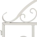 Gard de gradina decorativ alb, din otel, 3 piese, 98,5 x 185 x 2,5 cm - imagine 9