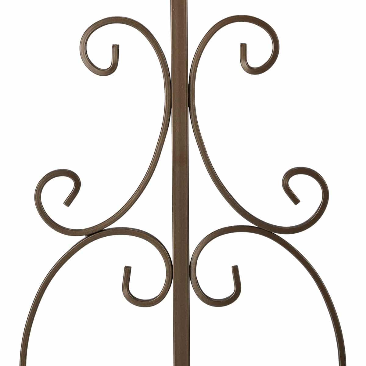 Gard de gradina decorativ, 3 piese, din metal, 98 x 190,5 x 2,5 cm, bronz - imagine 7