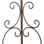 Gard de gradina decorativ, 3 piese, din metal, 98 x 190,5 x 2,5 cm, bronz - imagine 7
