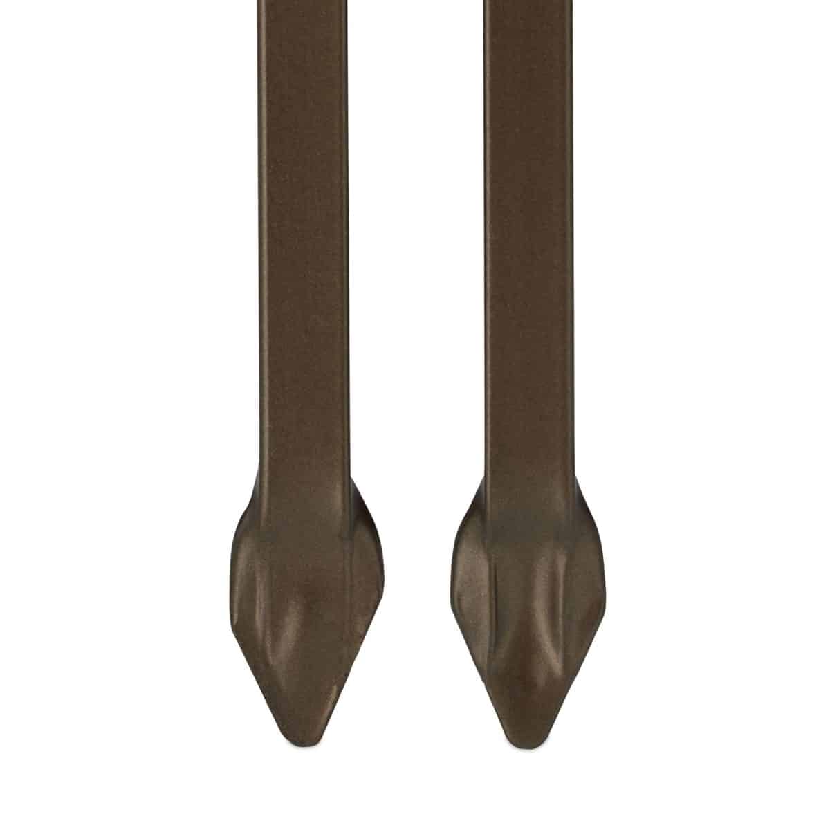 Gard de gradina decorativ, 3 piese, din metal, 98 x 190,5 x 2,5 cm, bronz - imagine 8