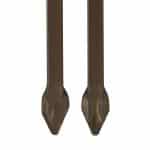 Gard de gradina decorativ, 3 piese, din metal, 98 x 190,5 x 2,5 cm, bronz - imagine 8