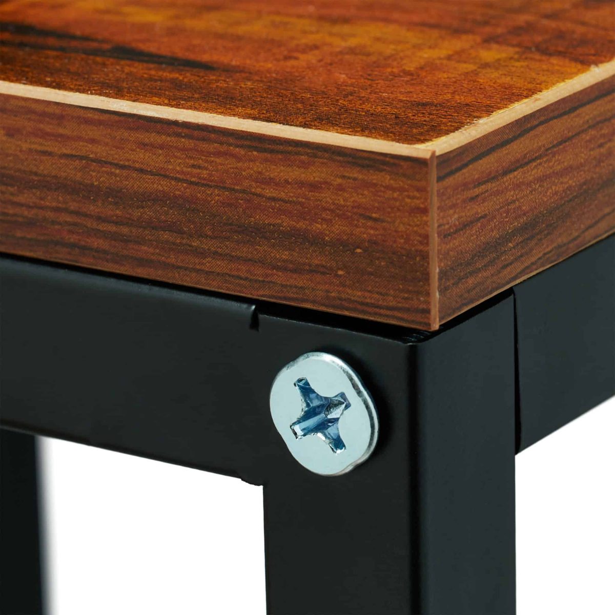 Stand pentru flori, 4 rafturi pe diferite nivele, cadru metalic, placi MDF, 80 x 40 x 40 cm - imagine 6