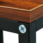 Stand pentru flori, 4 rafturi pe diferite nivele, cadru metalic, placi MDF, 80 x 40 x 40 cm - imagine 6
