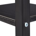 Raft cu 4 nivele, otel/MDF, negru, 93 x 42,5 x 22,5 cm - imagine 5