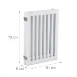 Gard de siguranta pentru copii sau animale de casa, MDF, alb, 70 x 207 x 30 cm - imagine 4