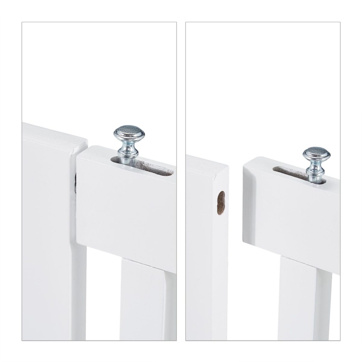 Gard de siguranta pentru copii sau animale de casa, MDF, alb, 70 x 207 x 30 cm - imagine 6