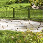 Gard decorativ din 4 piese, cu infingere in sol, fier, 60 x 60 x 1,5 cm - imagine 2