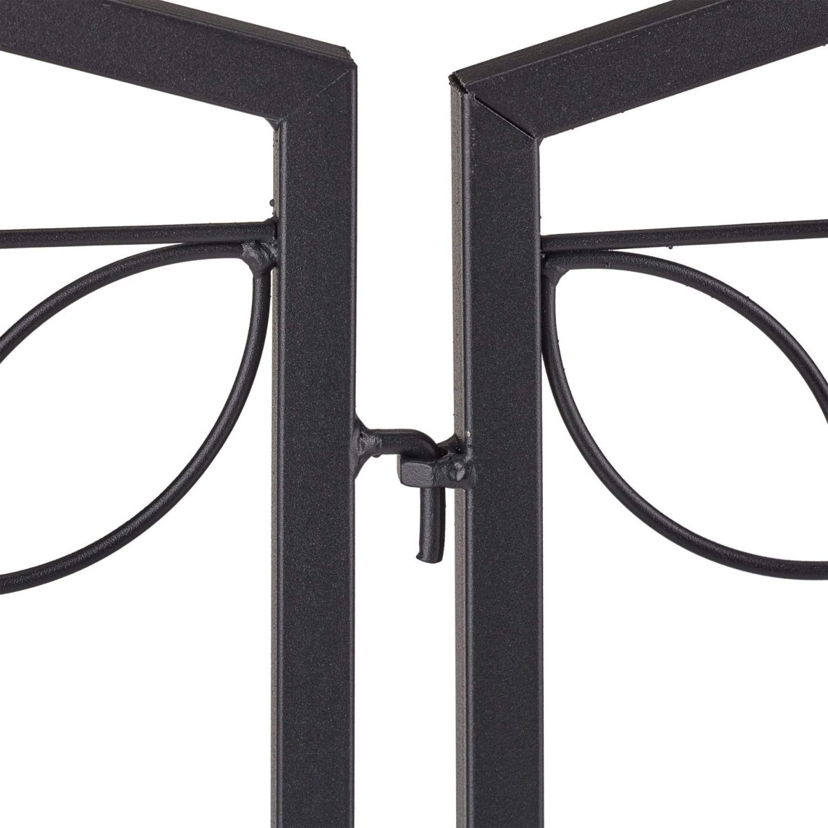 Gard decorativ din 4 piese, cu infingere in sol, fier, 60 x 60 x 1,5 cm - imagine 6
