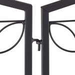 Gard decorativ din 4 piese, cu infingere in sol, fier, 60 x 60 x 1,5 cm - imagine 6