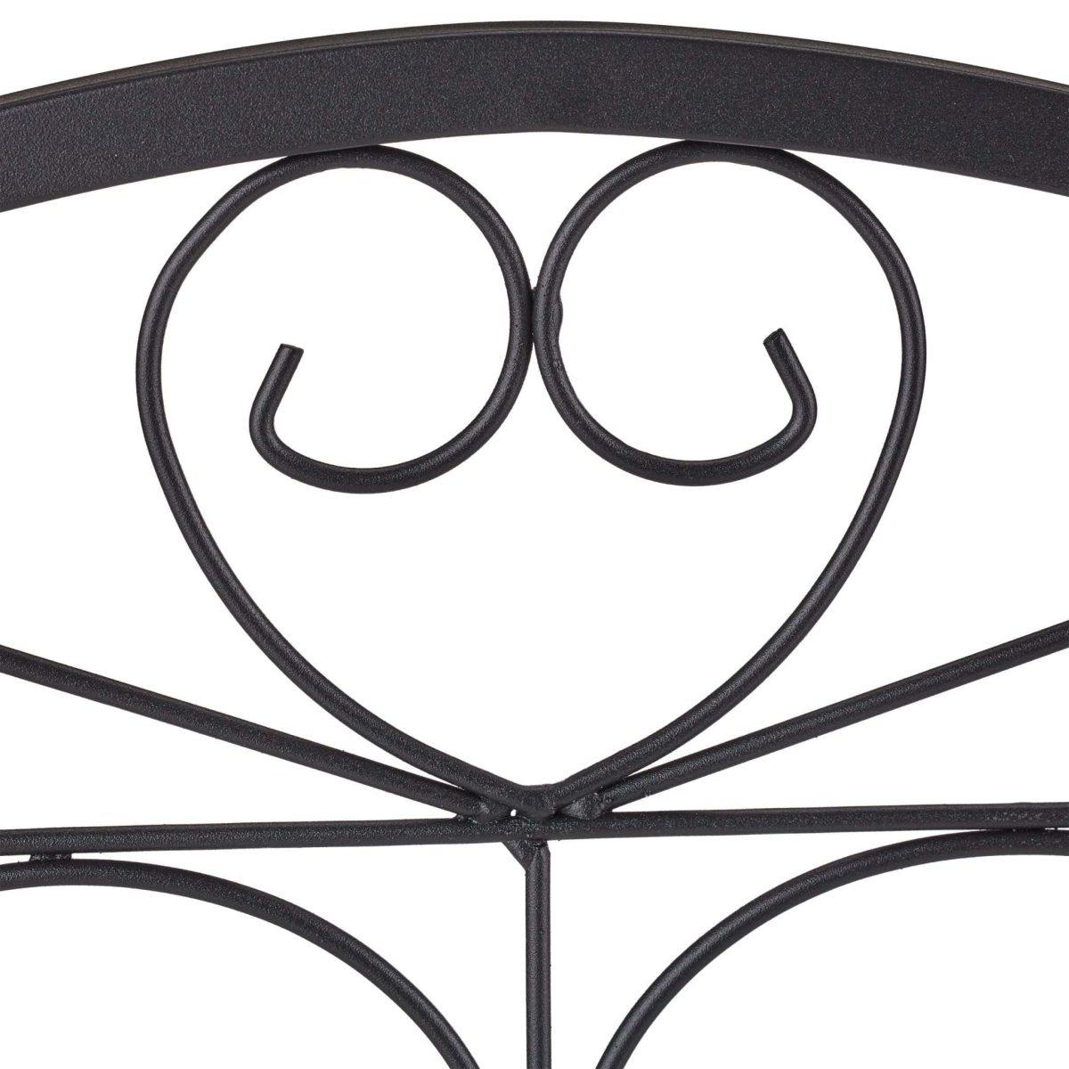 Gard decorativ din 4 piese, cu infingere in sol, fier, 60 x 60 x 1,5 cm - imagine 7