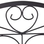 Gard decorativ din 4 piese, cu infingere in sol, fier, 60 x 60 x 1,5 cm - imagine 7