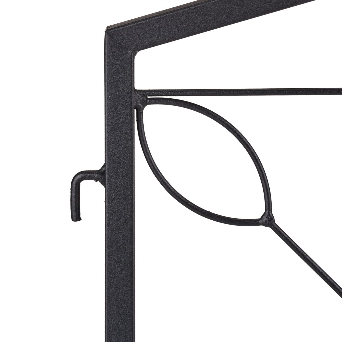 Gard decorativ din 4 piese, cu infingere in sol, fier, 60 x 60 x 1,5 cm - imagine 8