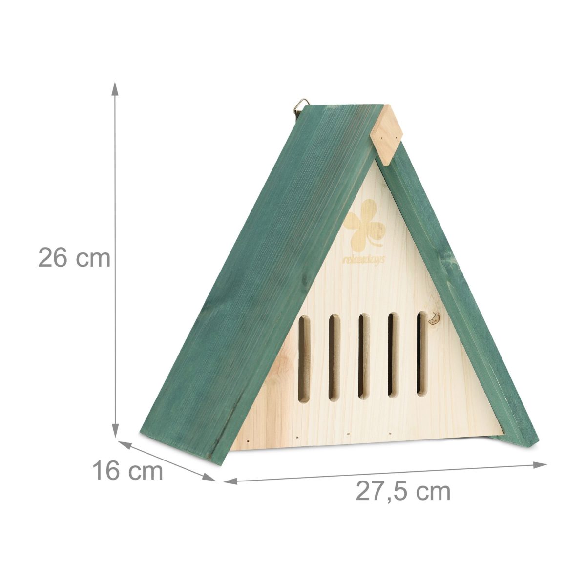 Casuta pentru fluturi, fabricat din lemn de brad, 26 x 27,5 x 16 cm - imagine 2
