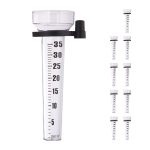 Set de 10 pluviometre pentru gradina, 35mm/m2, plastic, Relaxdays
