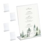 Set 5 rame transparente format A4, pentru meniuri/diverse, acril, 30,5 x 21 x 8 cm