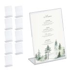 Set 10 rame transparente, format A5, pentru meniuri/diverse, acril, 22 x 15 x 7 cm