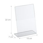 Set 10 rame transparente, format A5, pentru meniuri/diverse, acril, 22 x 15 x 7 cm - imagine 4