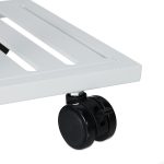 Stand pentru ghivece cu plante, 9 rafturi, cu roti, otel, alb, 91,5 x 93 x 26 cm - imagine 7