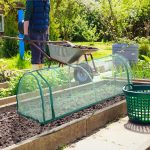 Mini sera pentru gradina, cadru din fier, verde, 50 x 128 x 60 cm - imagine 3