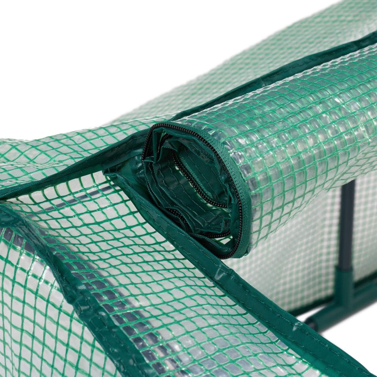Mini sera pentru gradina, cadru din fier, verde, 50 x 128 x 60 cm - imagine 6